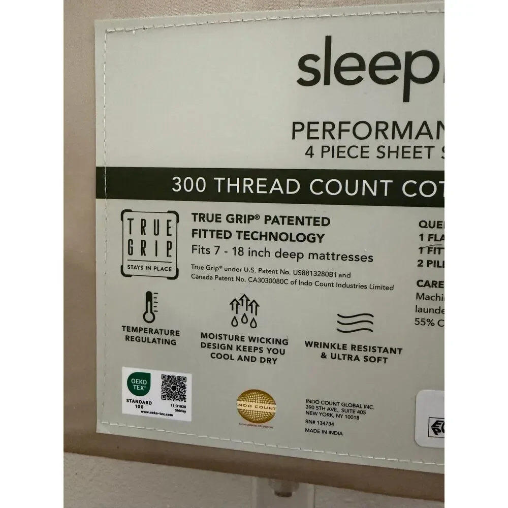 New bamboo blend tan sheet set queen - Picture 3 of 3